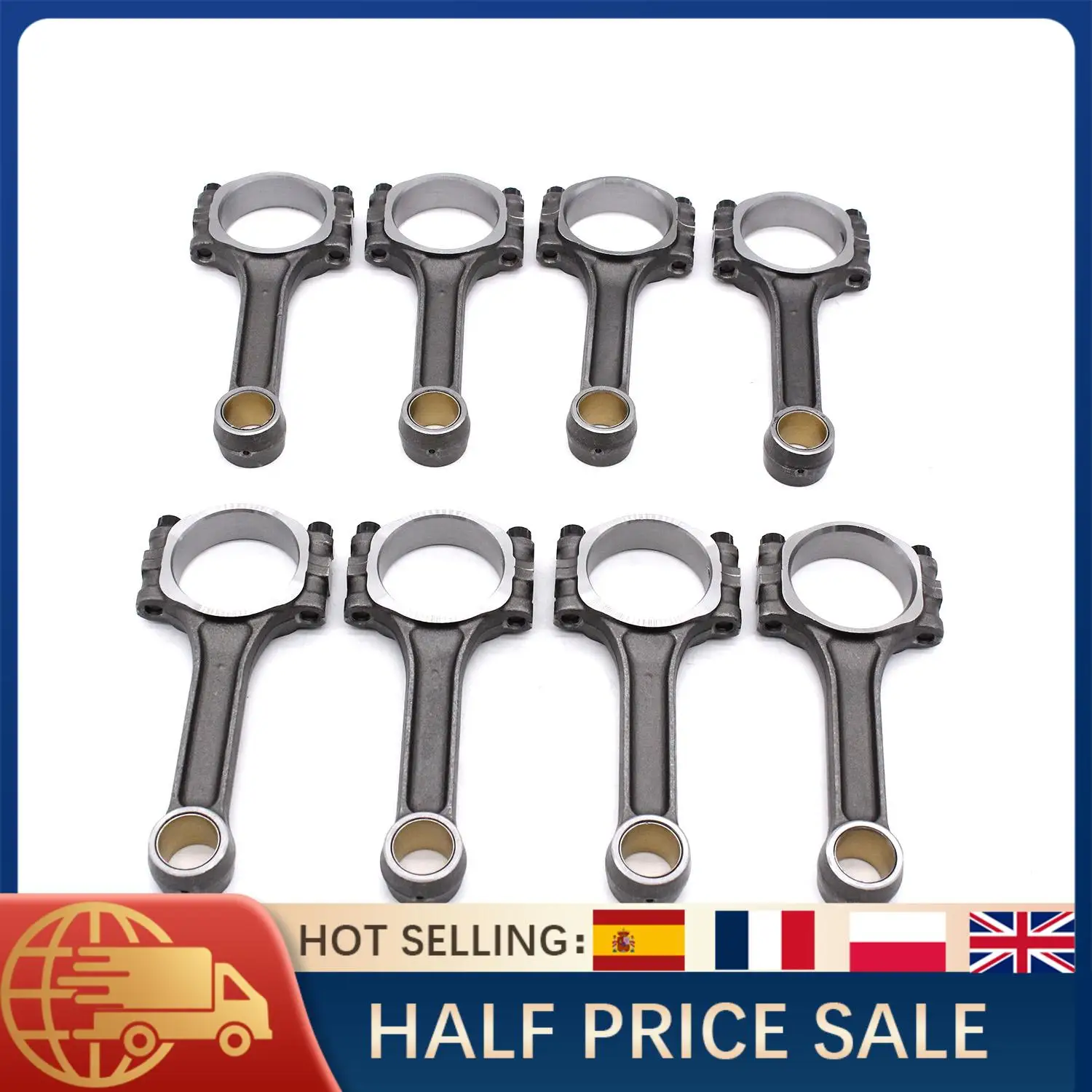 8 шт. PCE274.1003 шатуны 5,7 дюйма I-Beam 5140 плавающий штифт из хромолиной стали 500 л.с. 6000 об/мин для строкерного двигателя
8 шт. PCE274.1003 шатуны 5,7 дюйма I-Beam 5140 плавающий штифт из хромолиной стали 500 л.с. 6000 об/мин для строкерного двигателя