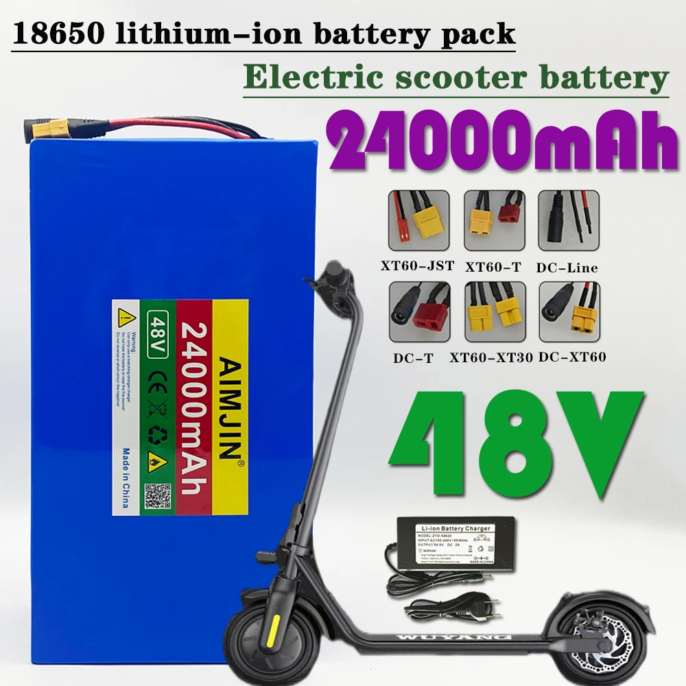 100% new 48V 24000mAh 13S6P Li-ion Battery Pack 2000W Citycoco Motorized Scooter Battery Built In 50A BMS+54.6V Charger
100% new 48V 24000mAh 13S6P Li-ion Battery Pack 2000W Citycoco Motorized Scooter Battery Built In 50A BMS+54.6V Charger