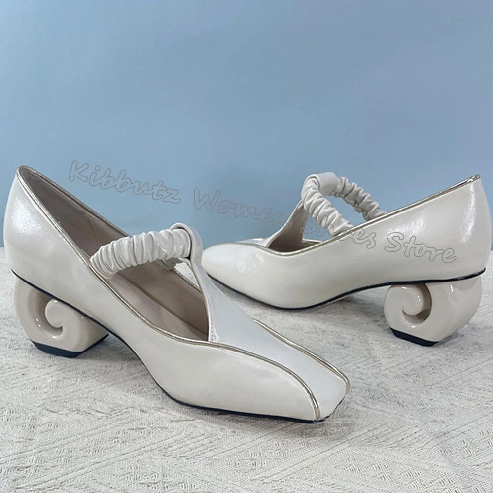 Strange Heels Pumps Mixed Color Leather Solid Color Square Toe Slip-On Fashion Elegant Luxury Party Wedding Women Shoes Newest
Strange Heels Pumps Mixed Color Leather Solid Color Square Toe Slip-On Fashion Elegant Luxury Party Wedding Women Shoes Newest
