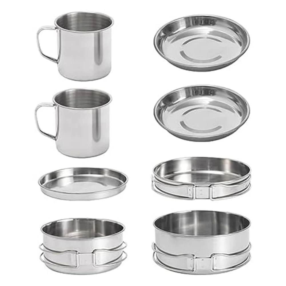 7.4CM D, 6.9CM H Camping Cookware 8 Piece Outdoor Cooking Kit 8-Piece Cookware Easy To Carry High Heating Efficiency
7.4CM D, 6.9CM H Camping Cookware 8 Piece Outdoor Cooking Kit 8-Piece Cookware Easy To Carry High Heating Efficiency