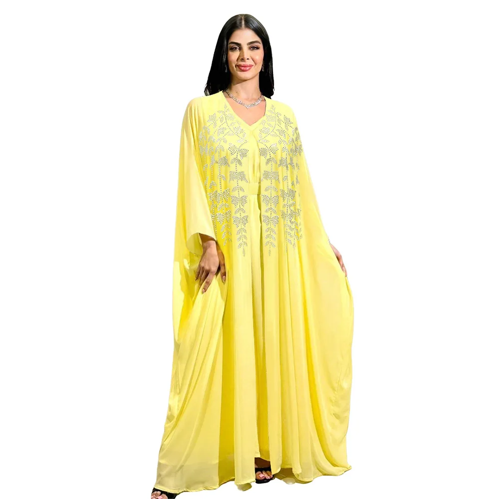 Muslim Women Dubai Arab Middle East Party Dress Robe Stylish Hot Diamond Casual Dress Abaya Robe
Muslim Women Dubai Arab Middle East Party Dress Robe Stylish Hot Diamond Casual Dress Abaya Robe
