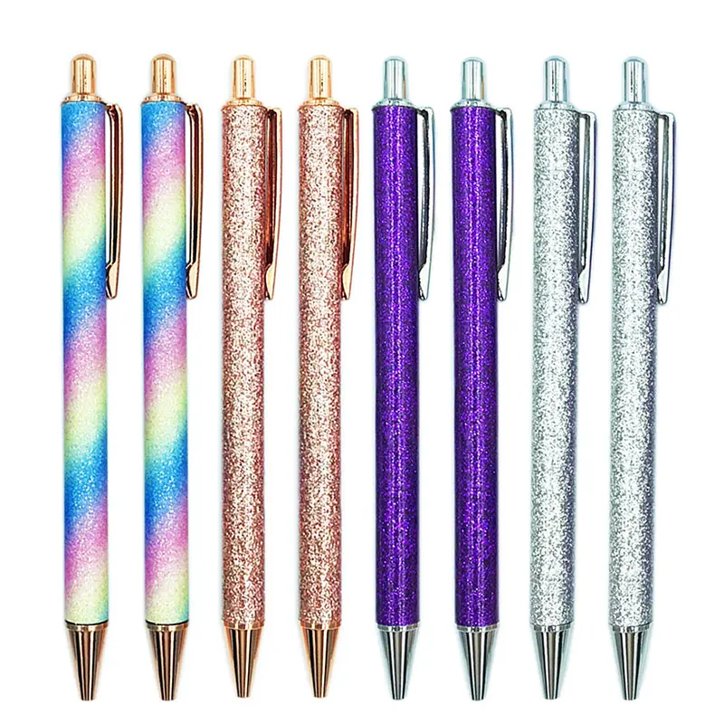 100Pcs Glitter Sequin Metal Pen 1.0mm Blue Black Refill Rod Retractable Ballpoint Pen for School Office Stationery Gift
100Pcs Glitter Sequin Metal Pen 1.0mm Blue Black Refill Rod Retractable Ballpoint Pen for School Office Stationery Gift