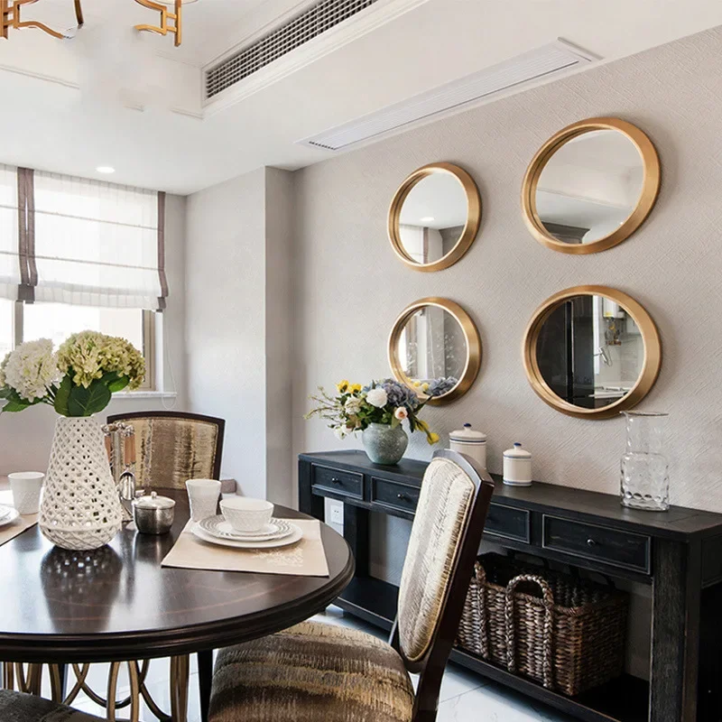 Dining room decorative mirror living room light luxury background wall wall hanging combination mirror dining side mirror round
Dining room decorative mirror living room light luxury background wall wall hanging combination mirror dining side mirror round