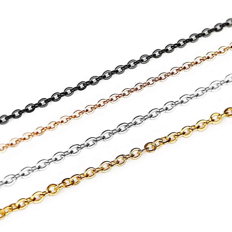 2 Meters 1-3mm Stainless Steel Rose Gold Chain Gold Link Chain Necklace Bulk Cable for DIY Jewelry Making Supplies Lot Wholesale
2 Meters 1-3mm Stainless Steel Rose Gold Chain Gold Link Chain Necklace Bulk Cable for DIY Jewelry Making Supplies Lot Wholesale