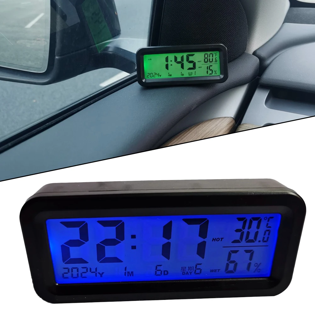 Car Clock Solar Power Temperature Humidity Gauge Backlight Dashboard Clock Temperature Table Direct-Installation
Car Clock Solar Power Temperature Humidity Gauge Backlight Dashboard Clock Temperature Table Direct-Installation