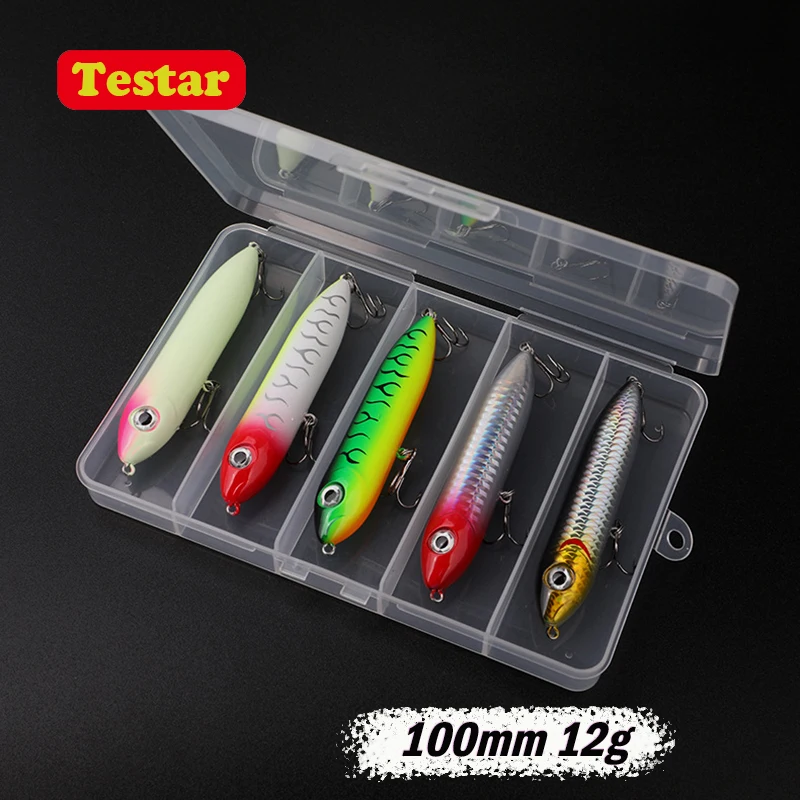 5PCS/Box 100mm 12g Testar Pencil Bait Floating Wobbles Saltwater Freshwater Okie Shad Swimbait for Bass Pike Fishing Lures
5PCS/Box 100mm 12g Testar Pencil Bait Floating Wobbles Saltwater Freshwater Okie Shad Swimbait for Bass Pike Fishing Lures