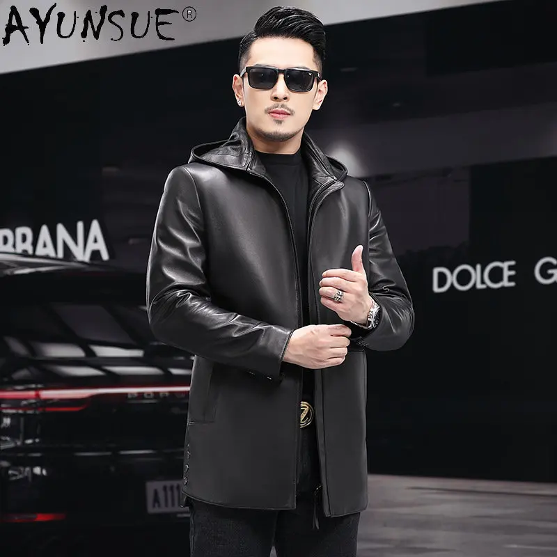 Quality Genuine Leather Jackets Men’s Sheepskin Coat Midi-length Hooded 90% White Duck Down Jacket Male Winter Windbreaker Coats
Quality Genuine Leather Jackets Men’s Sheepskin Coat Midi-length Hooded 90% White Duck Down Jacket Male Winter Windbreaker Coats