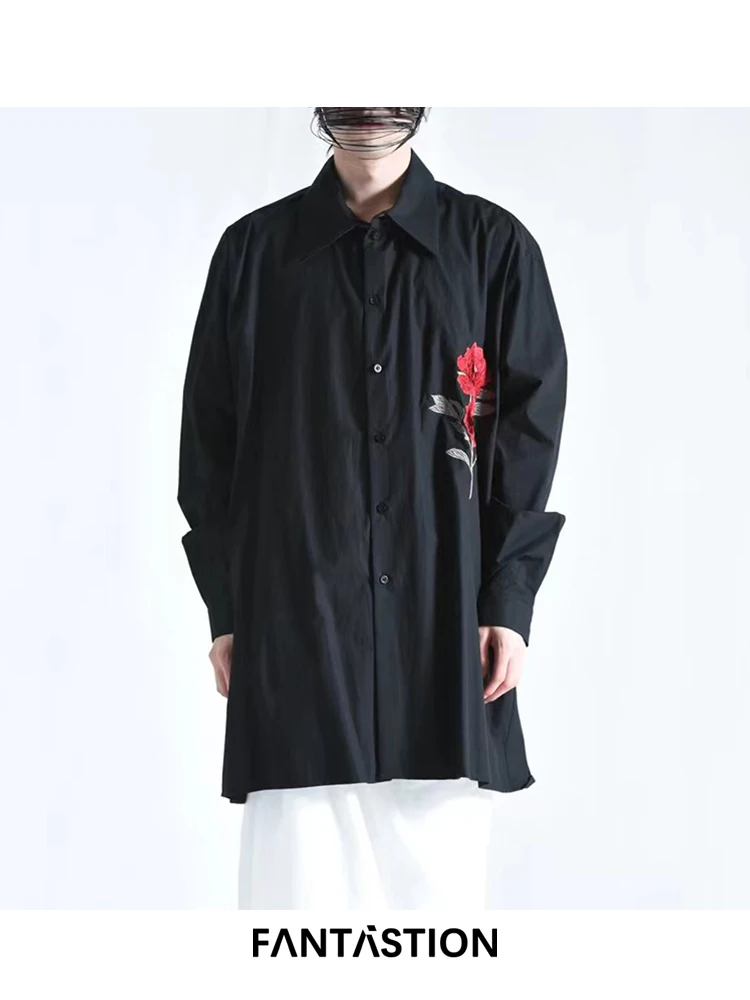 FANTASTION Original Design Rose embroidery shirt japan style Unisex Loose and oversized shirts casual gothic style shirts
FANTASTION Original Design Rose embroidery shirt japan style Unisex Loose and oversized shirts casual gothic style shirts