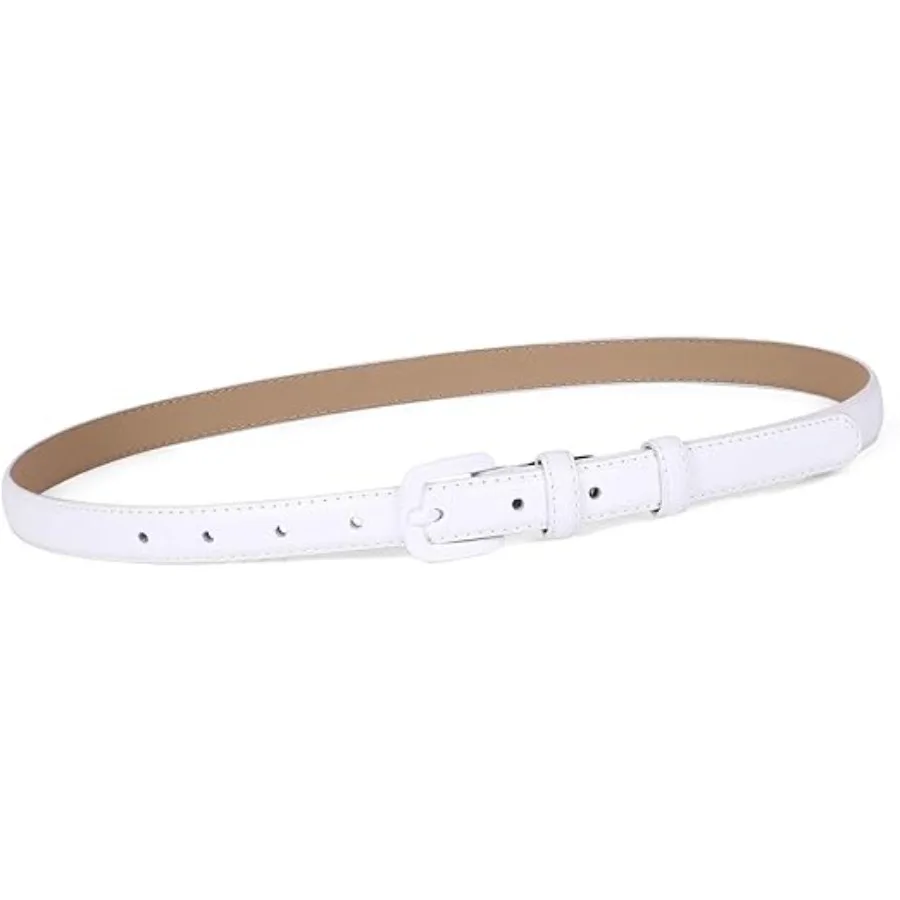 Women Skinny Leather Belt Thin Waist Jeans Belt for Pants in Pin Buckle Belt, Suit Pants 30"-36", 5-white
Women Skinny Leather Belt Thin Waist Jeans Belt for Pants in Pin Buckle Belt, Suit Pants 30"-36", 5-white