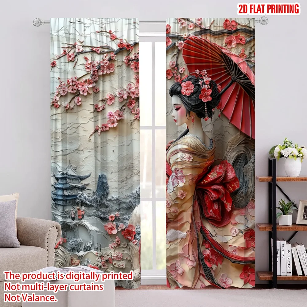 2pcs Spring party Curtain Vintage Japanese Geisha Polyester,Without Electricity Versatile Perfect for bedroom living room
2pcs Spring party Curtain Vintage Japanese Geisha Polyester,Without Electricity Versatile Perfect for bedroom living room