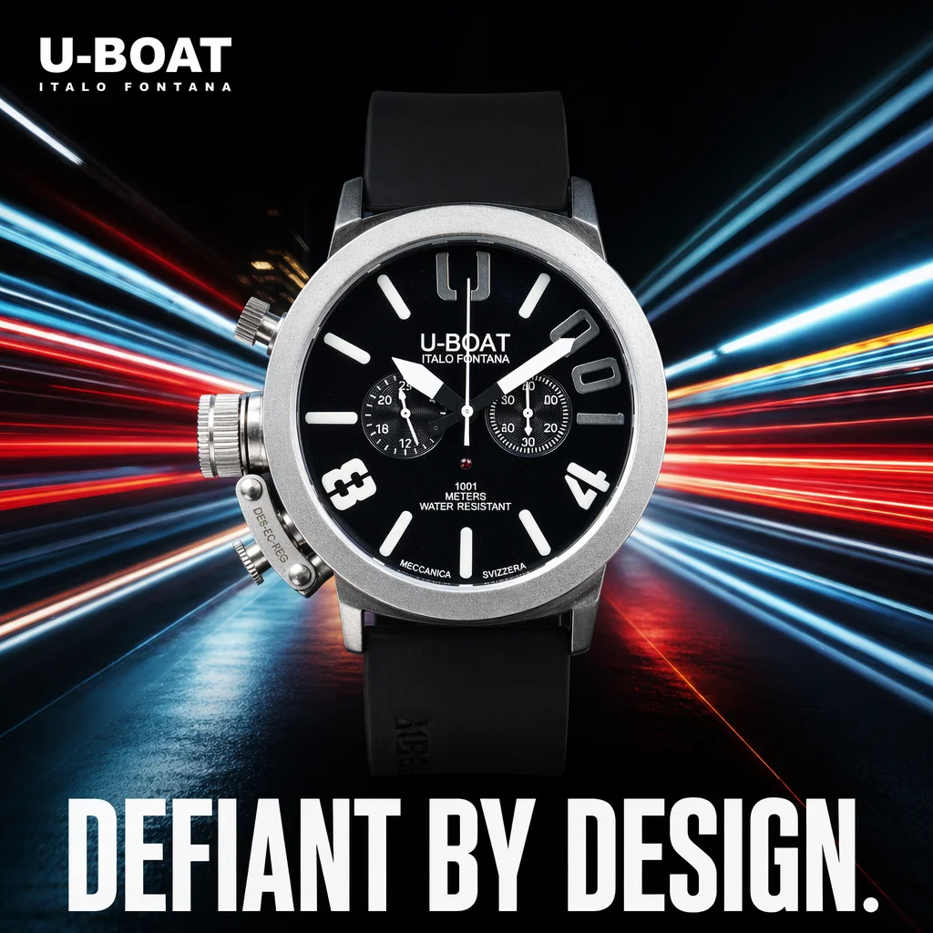 U-BOAT Italo Fontana Quartz Chronograph Watch Men's 44mm Silicone Strap 1001M Waterproof Casual Sport Wristwatch
U-BOAT Italo Fontana Quartz Chronograph Watch Men's 44mm Silicone Strap 1001M Waterproof Casual Sport Wristwatch