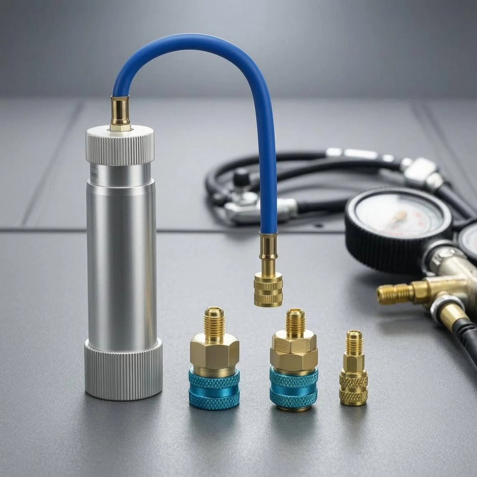 Manual AC Oil Injector Metal Body AC Oil Injector Vehicle Service Gear Measurement Markings Knurled Cap for Automotive Repair
Manual AC Oil Injector Metal Body AC Oil Injector Vehicle Service Gear Measurement Markings Knurled Cap for Automotive Repair