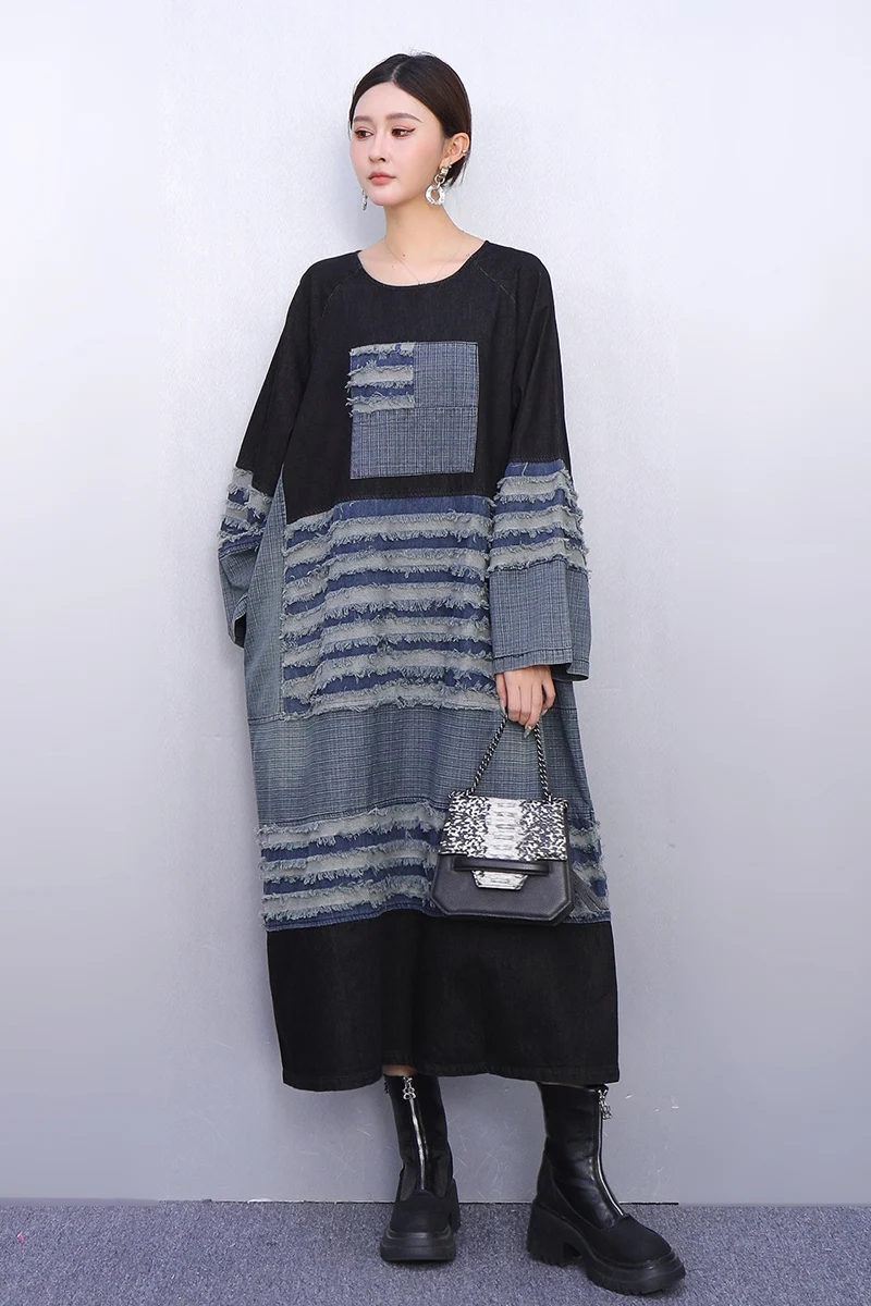 Осень 202, элегантные женские свободные повседневные пушистые джинсовые длинные платья с кисточками, женское платье с длинным рукавом, оптовая продажа J2064
Осень 202, элегантные женские свободные повседневные пушистые джинсовые длинные платья с кисточками, женское платье с длинным рукавом, оптовая продажа J2064