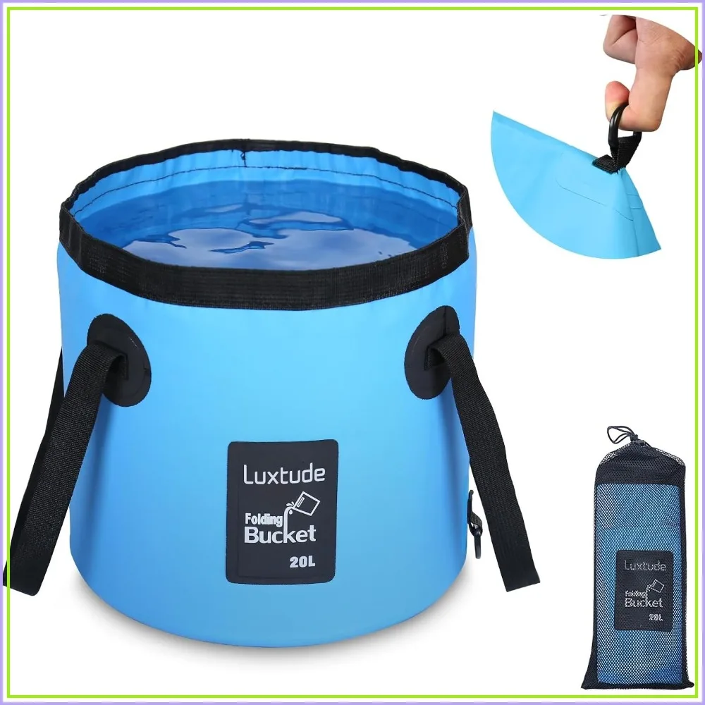 Collapsible 5 Gallon Bucket for Camping, Fishing, Beach & Outdoor Emergencies, Heavy-Duty & Ultra Lightweight Water Storage
Collapsible 5 Gallon Bucket for Camping, Fishing, Beach & Outdoor Emergencies, Heavy-Duty & Ultra Lightweight Water Storage