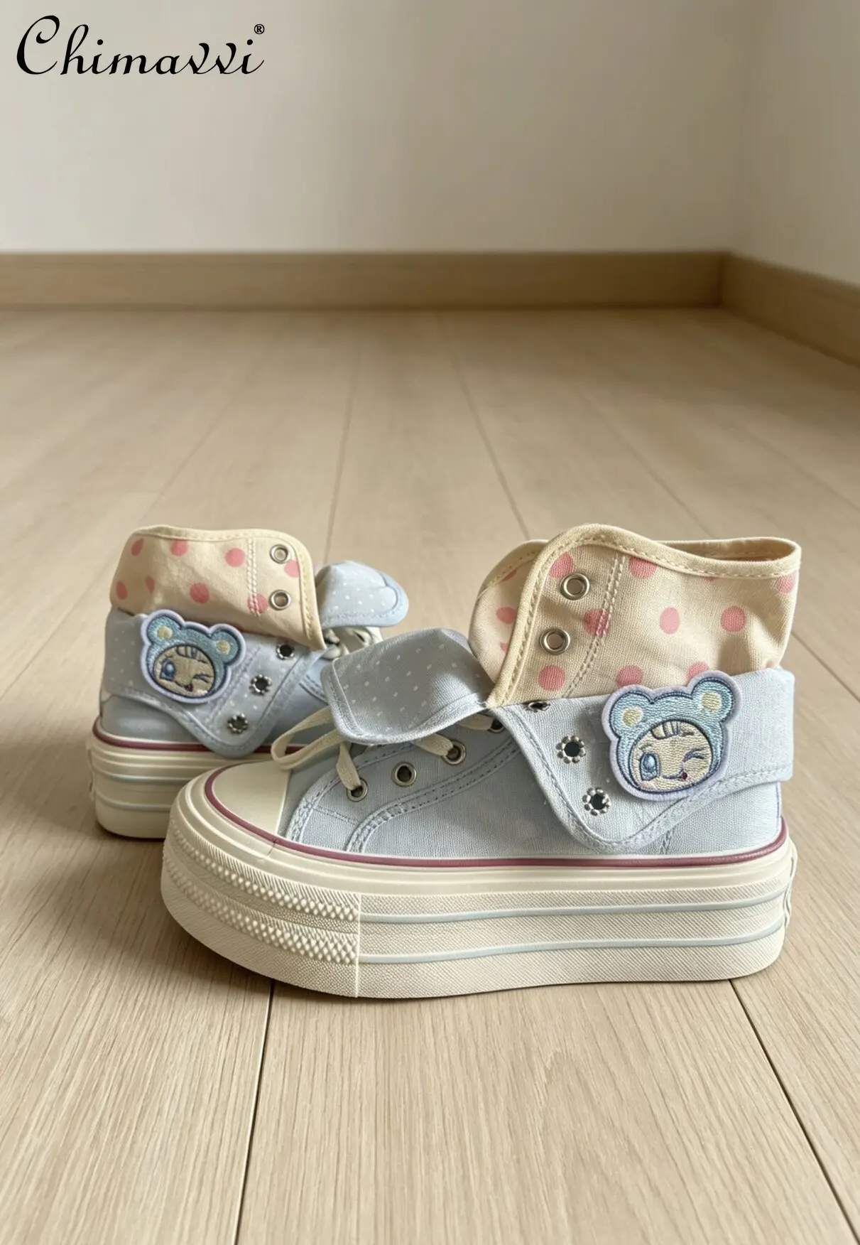 Japanese Style Cute Piano Rabbit Polka Dot Thick Sole High-top Canvas Shoes Spring New Sweet Girl Student Casual Shoes Women
Japanese Style Cute Piano Rabbit Polka Dot Thick Sole High-top Canvas Shoes Spring New Sweet Girl Student Casual Shoes Women