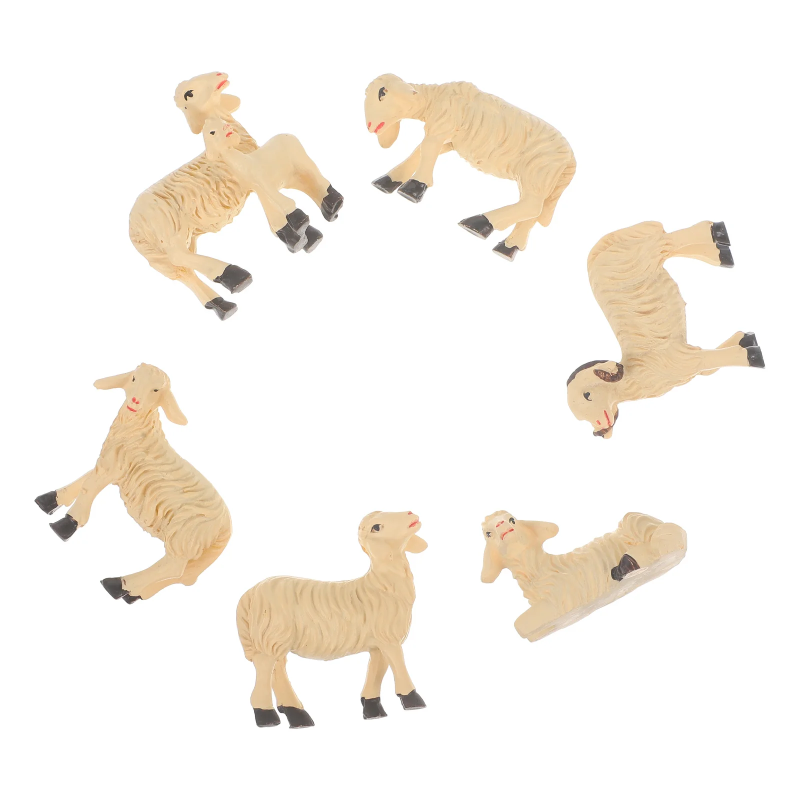 6Pcs Resin Sheep Mini Ornaments Charming Garden Decoration Miniature Landscape Home Desk Decor Sheep Garden Decoration 
6Pcs Resin Sheep Mini Ornaments Charming Garden Decoration Miniature Landscape Home Desk Decor Sheep Garden Decoration