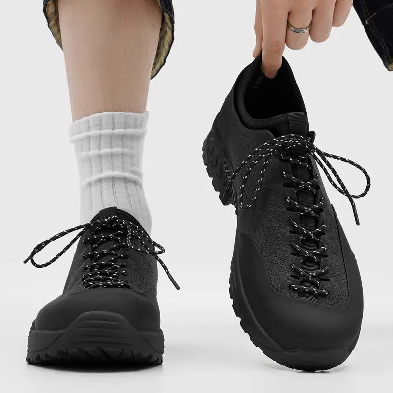 Men Hiking Shoes Black Color Breathable Fabric Upper Anti-slip Thick Sole Outdoor Climbing Leisure Walking Work Shoes Men
Men Hiking Shoes Black Color Breathable Fabric Upper Anti-slip Thick Sole Outdoor Climbing Leisure Walking Work Shoes Men