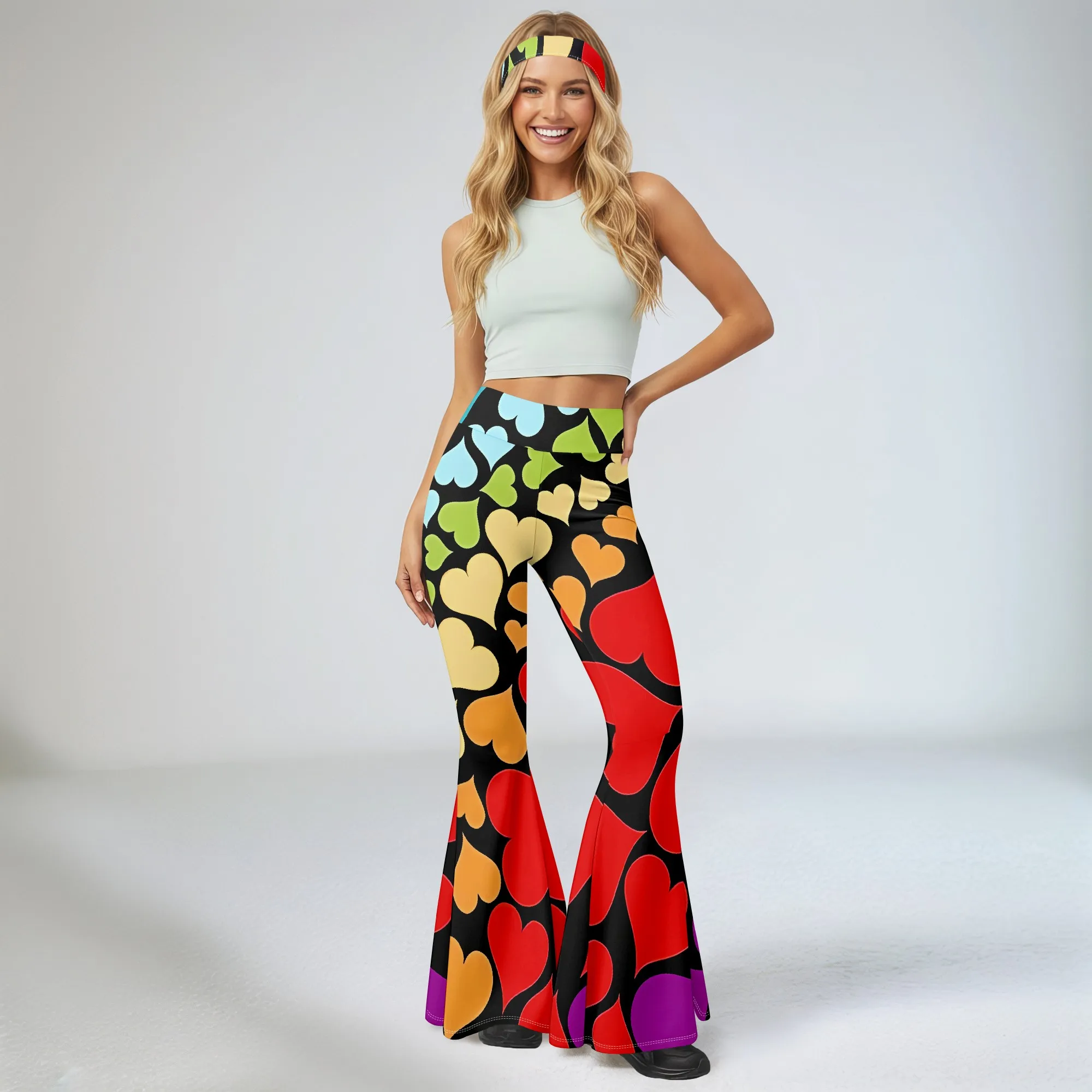 Women's Spring And Summer Casual 3D Printed Flared Pants, High Waisted Fashionable Flared Pants.
Women's Spring And Summer Casual 3D Printed Flared Pants, High Waisted Fashionable Flared Pants.