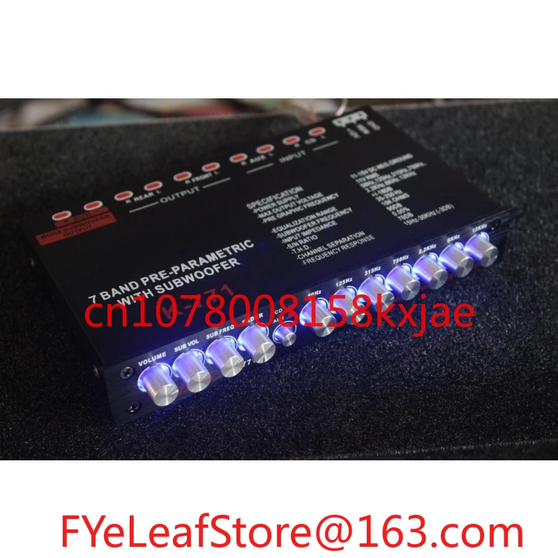Car Audio EQ Tuning Divider, Car Power Amplifier Car Equalizer 7-segment Equalizer
Car Audio EQ Tuning Divider, Car Power Amplifier Car Equalizer 7-segment Equalizer