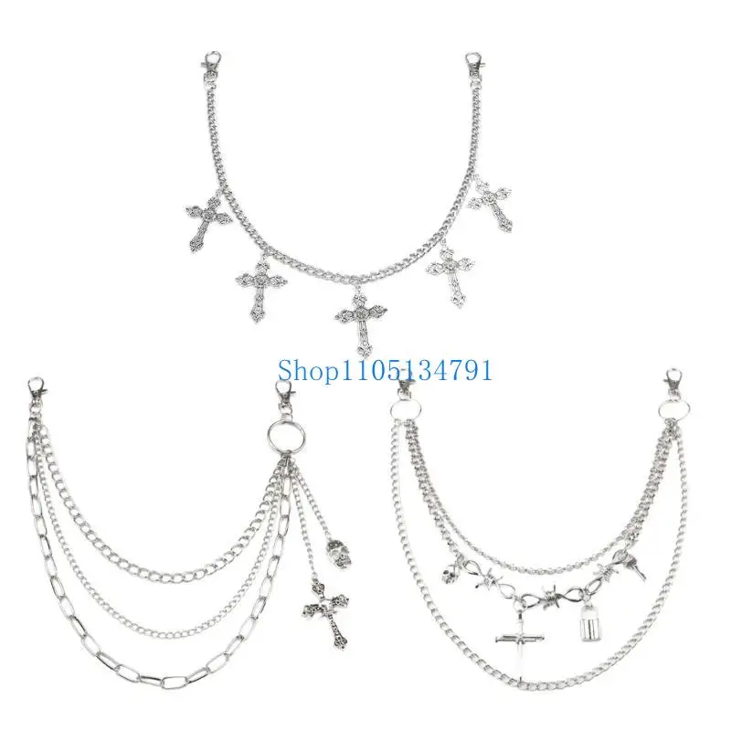 Многослойная цепочка для брюк длиной 98 км, подвеска в стиле панк для джинсов, брюк, крестовидная подвеска, юбка-цепочка
Многослойная цепочка для брюк длиной 98 км, подвеска в стиле панк для джинсов, брюк, крестовидная подвеска, юбка-цепочка