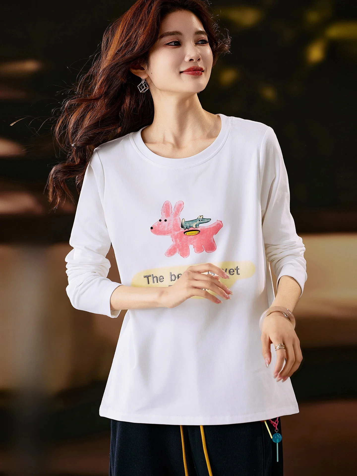Street Sle Long Sve T-irt Women Casual Cartoon Print Cotton Top Winter Base Layer irt Large Size Stand Fit round ...
Street Sle Long Sve T-irt Women Casual Cartoon Print Cotton Top Winter Base Layer irt Large Size Stand Fit round ...