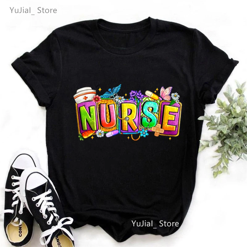 Colorful Nurse Butterfly Flowers Graphic Printed Tshirt Women'S Clothing Summer Fashion Short Sleeve T-Shirt Femme Tops
Colorful Nurse Butterfly Flowers Graphic Printed Tshirt Women'S Clothing Summer Fashion Short Sleeve T-Shirt Femme Tops