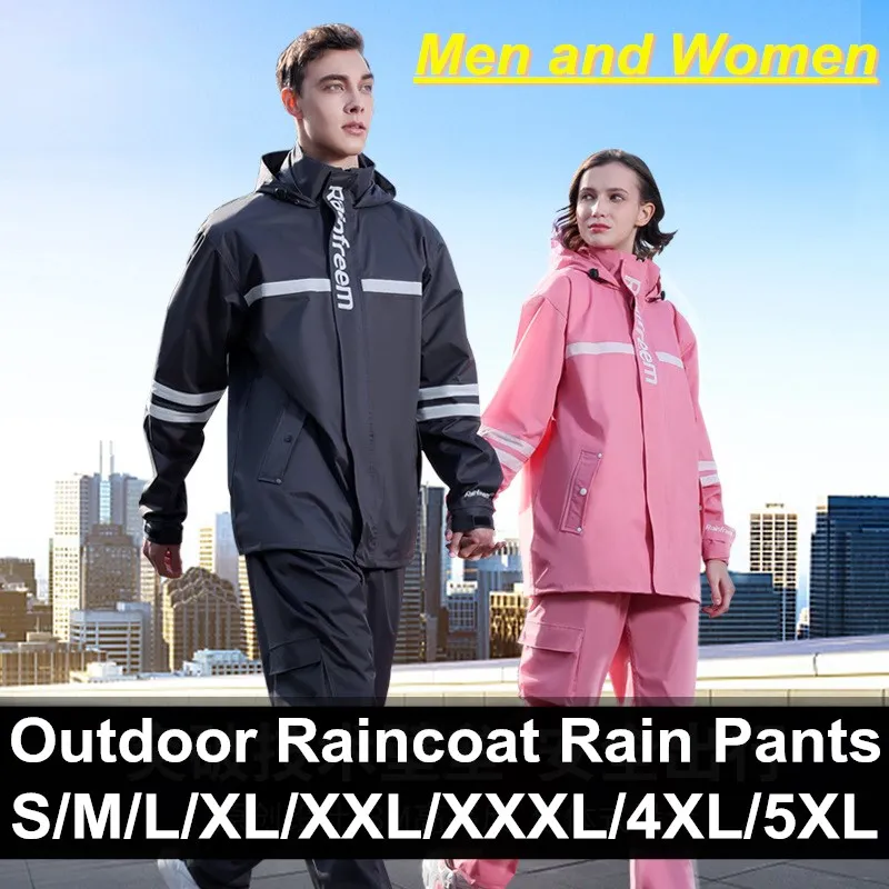 Split Rain Coat Rain Pants Men Women Outdoor Riding Hiking Camping Travel Raincoat Poncho Reflective Waterproof Rain Jacket
Split Rain Coat Rain Pants Men Women Outdoor Riding Hiking Camping Travel Raincoat Poncho Reflective Waterproof Rain Jacket