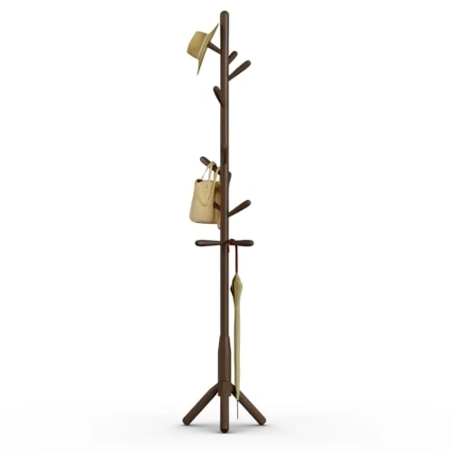 Solid Wood Coat Rack, Freestanding Tree-Shaped Coat Rack with 11 Hooks, Main Pole 1.6 dia, for Clothes, Hat Stand Used in Bedro
Solid Wood Coat Rack, Freestanding Tree-Shaped Coat Rack with 11 Hooks, Main Pole 1.6 dia, for Clothes, Hat Stand Used in Bedro