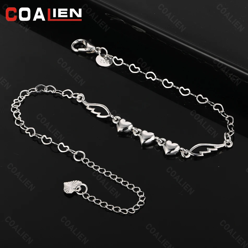 COALIEN 925 Sterling Silver Love Small Thin Chain Bracelet Fashion Personality Charm Women Wedding Party Gift Jewelry
COALIEN 925 Sterling Silver Love Small Thin Chain Bracelet Fashion Personality Charm Women Wedding Party Gift Jewelry