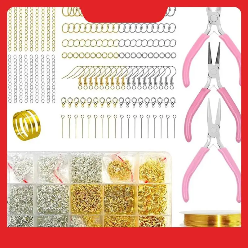 A32HOT-1166Pcs Jewelry Making Supplies Kit Contains Silver & Gold Earring Findings, Lobster Claw Clasps, For DIY And Repair
A32HOT-1166Pcs Jewelry Making Supplies Kit Contains Silver & Gold Earring Findings, Lobster Claw Clasps, For DIY And Repair