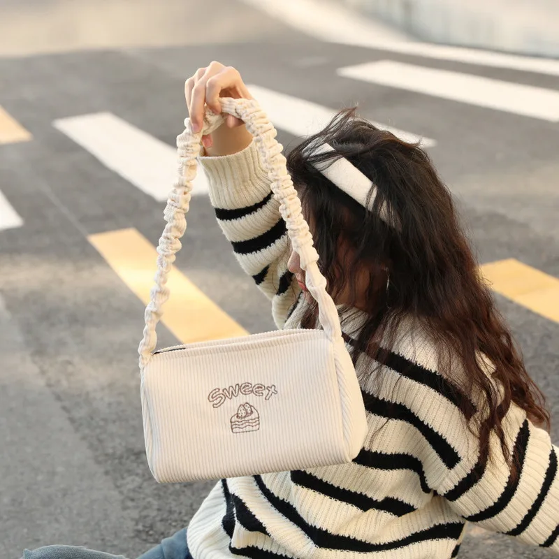 Annual New Corduroy Bag Women's Academy Girl Style Pillow Bag Solid Single Shoulder Underarm Bag top-handle shoulder bags female
Annual New Corduroy Bag Women's Academy Girl Style Pillow Bag Solid Single Shoulder Underarm Bag top-handle shoulder bags female