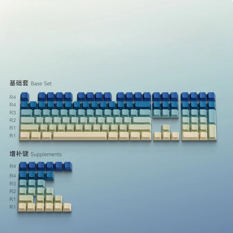 Side engraving gradual change keycap two-color injection molding original height office game full set keyboard universal keycap
Side engraving gradual change keycap two-color injection molding original height office game full set keyboard universal keycap