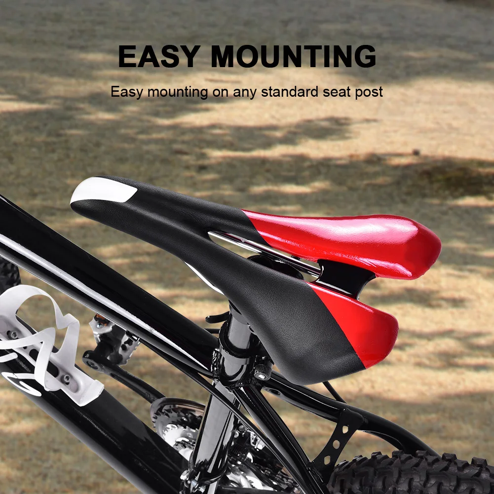 Cycling Saddle, 2Colors Durable PU Leather Bicycle Cycling Seat Cushion Saddle For Mountain Road Bike
Cycling Saddle, 2Colors Durable PU Leather Bicycle Cycling Seat Cushion Saddle For Mountain Road Bike