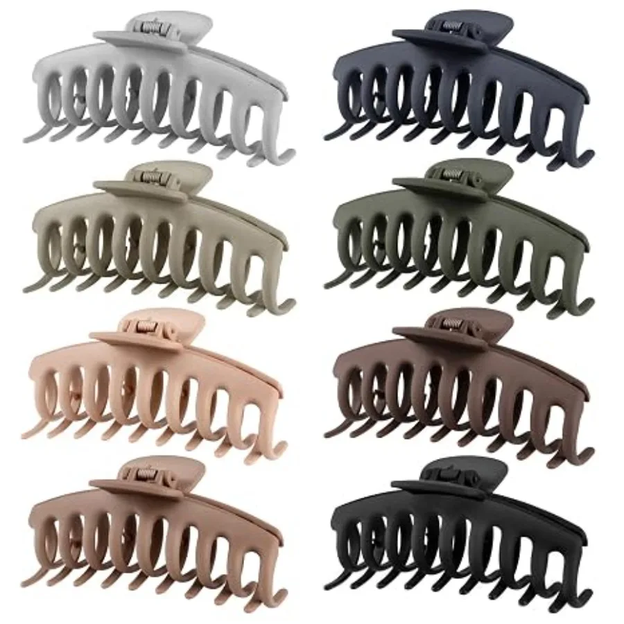 Hair Claw Clips for Women – Large Clips for Thin Thick Hair Big Neutral Claw for Curly Hair Matte Nonslip Strong Hold 4.33 Inch Jumbo Claws Jaw Set (8 Pcs), Rounded A.Black, Gray, Brown, Beige
Hair Claw Clips for Women – Large Clips for Thin Thick Hair Big Neutral Claw for Curly Hair Matte Nonslip Strong Hold 4.33 Inch Jumbo Claws Jaw Set (8 Pcs), Rounded A.Black, Gray, Brown, Beige