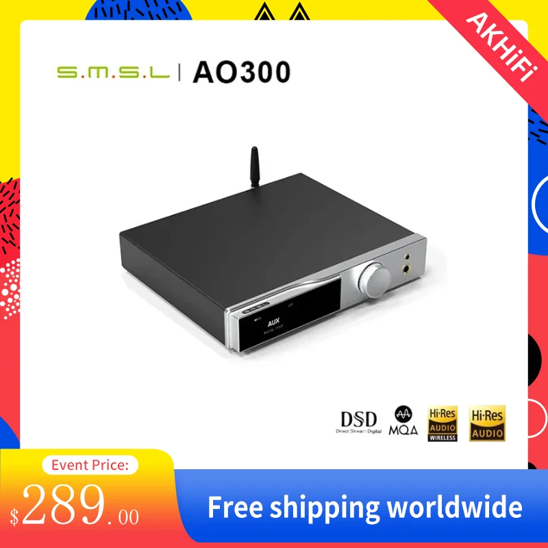 SMSL AO300 Power Amplifier & Headphone AMP & Decoder MA5332MS MQA-CD Audio DAC CS43131 Headphone Amplifier XMOS XU-316 2.1 HIFI
SMSL AO300 Power Amplifier & Headphone AMP & Decoder MA5332MS MQA-CD Audio DAC CS43131 Headphone Amplifier XMOS XU-316 2.1 HIFI