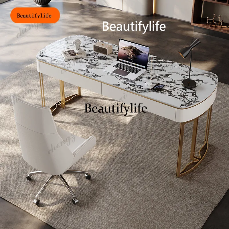 B567 Italian Luxury Sintered Stone Office Desks Modern Minimalist Writing Desk Computer Desk High-End Executive Office Furniture
B567 Italian Luxury Sintered Stone Office Desks Modern Minimalist Writing Desk Computer Desk High-End Executive Office Furniture