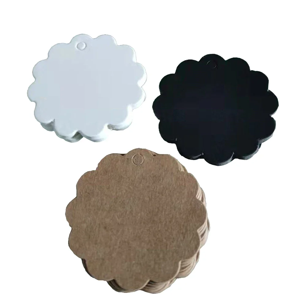 Round Flower Shaped Paper Tags White Black Brown Kraft Label 100Pcs Luggage Wedding Note DIY Gift Tag Blank Price Hanging Tag
Round Flower Shaped Paper Tags White Black Brown Kraft Label 100Pcs Luggage Wedding Note DIY Gift Tag Blank Price Hanging Tag