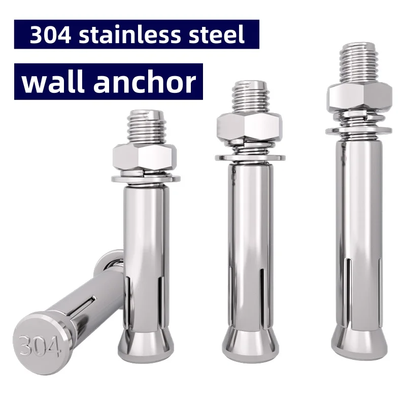 304 Stainless Steel Expansion Anchor Bolt M6 M8 M10 Heavy Duty Masonry Bolt for Stone Brick Concrete Fixing Concrete Wall Anchor
304 Stainless Steel Expansion Anchor Bolt M6 M8 M10 Heavy Duty Masonry Bolt for Stone Brick Concrete Fixing Concrete Wall Anchor