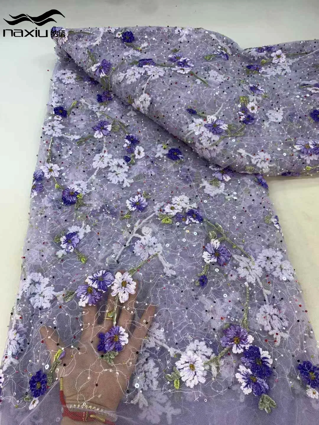 Madison 5Yards Luxury African Sequins Jacquard Groom Lace Fabric High Quality French Nigerian Beaded Lace Fabric For Wedding
Madison 5Yards Luxury African Sequins Jacquard Groom Lace Fabric High Quality French Nigerian Beaded Lace Fabric For Wedding
