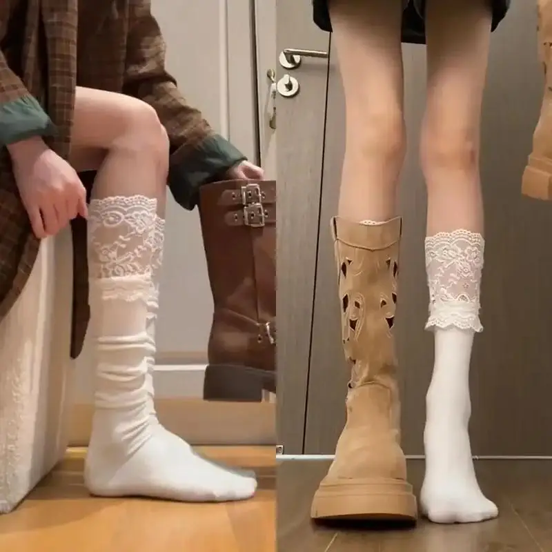 2026 spring and autumn new stacked with knight boots socks lace lace tube socks jk stockings
2026 spring and autumn new stacked with knight boots socks lace lace tube socks jk stockings