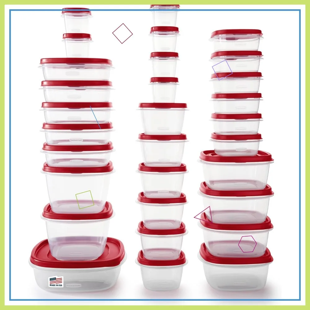 Набор из 60 контейнеров для хранения продуктов с крышками, пригодных для использования в микроволновой печи и посудомоечной машине, красного цвета, идеально подходят для подготовки еды и хранения в кладовой.
Набор из 60 контейнеров для хранения продуктов с крышками, пригодных для использования в микроволновой печи и посудомоечной машине, красного цвета, идеально подходят для подготовки еды и хранения в кладовой.