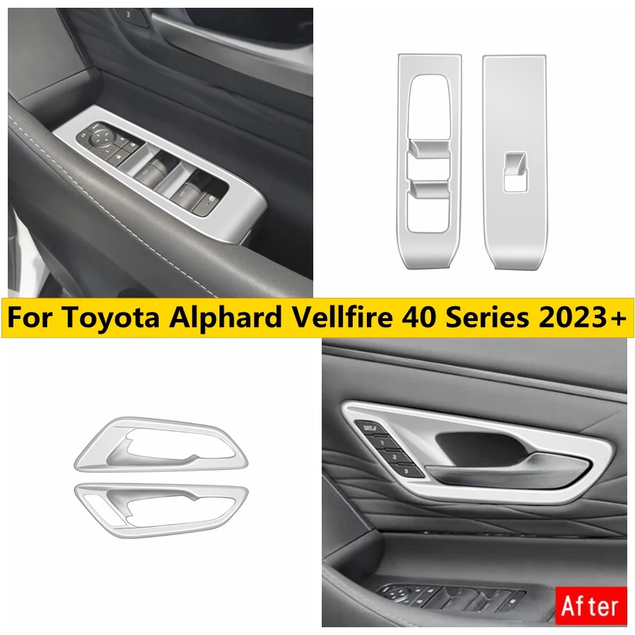 Matte Window Glass Lift Button Switch / Inner Door Handle Bowl Cover Trim Fit For Toyota Alphard Vellfire 40 Series 2023 2024
Matte Window Glass Lift Button Switch / Inner Door Handle Bowl Cover Trim Fit For Toyota Alphard Vellfire 40 Series 2023 2024