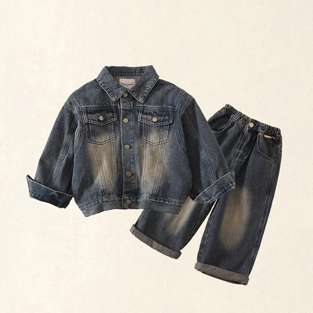 2-8Years Old Children's Suit Kids Boys Vintage Denim Jackets+Loose Jeans Pants 2Pcs Spring Autumn Boys Casual Denim Clothes Sets
2-8Years Old Children's Suit Kids Boys Vintage Denim Jackets+Loose Jeans Pants 2Pcs Spring Autumn Boys Casual Denim Clothes Sets