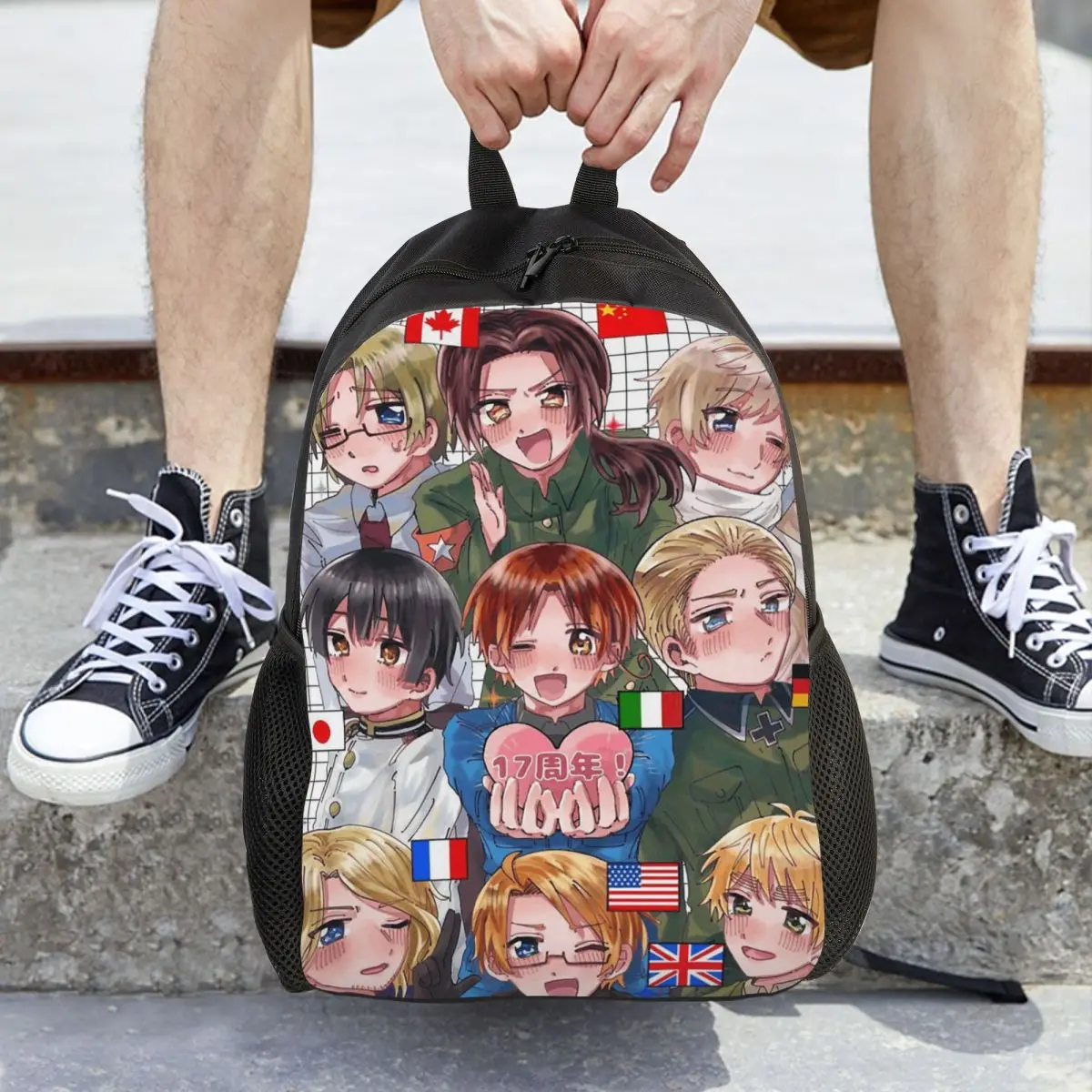 Рюкзак Hetalia Group World Stars, Лидер продаж, рюкзак большой емкости для мальчиков и девочек, школьная сумка, сумки на плечо для мужчин и женщин
Рюкзак Hetalia Group World Stars, Лидер продаж, рюкзак большой емкости для мальчиков и девочек, школьная сумка, сумки на плечо для мужчин и женщин