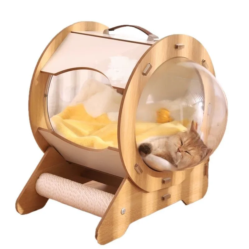 Cat nest All seasons Summer cat bed Sleeping nest Enclosed summer Wooden capsule Space capsule Cat house
Cat nest All seasons Summer cat bed Sleeping nest Enclosed summer Wooden capsule Space capsule Cat house
