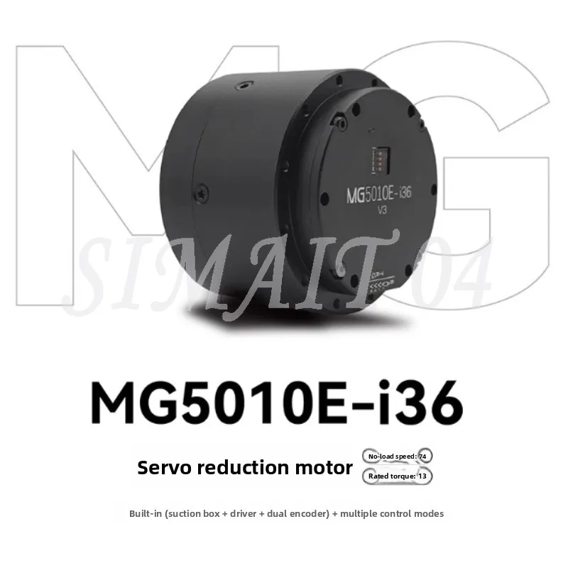 MG5010E-i36 Gear Reduction DC Servo Motor, 13N.m Robotic Arm/joint Large Torque Motor, Built-in Drive/reducer/dual Encoder
MG5010E-i36 Gear Reduction DC Servo Motor, 13N.m Robotic Arm/joint Large Torque Motor, Built-in Drive/reducer/dual Encoder