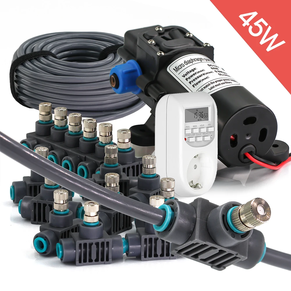 Регулируемая Распылительная насадка, 0,5 мм, оборудование для автоматического орошения, 45 Вт, таймер насоса, комплект для запотевания садовых растений, система охлаждения
Регулируемая Распылительная насадка, 0,5 мм, оборудование для автоматического орошения, 45 Вт, таймер насоса, комплект для запотевания садовых растений, система охлаждения