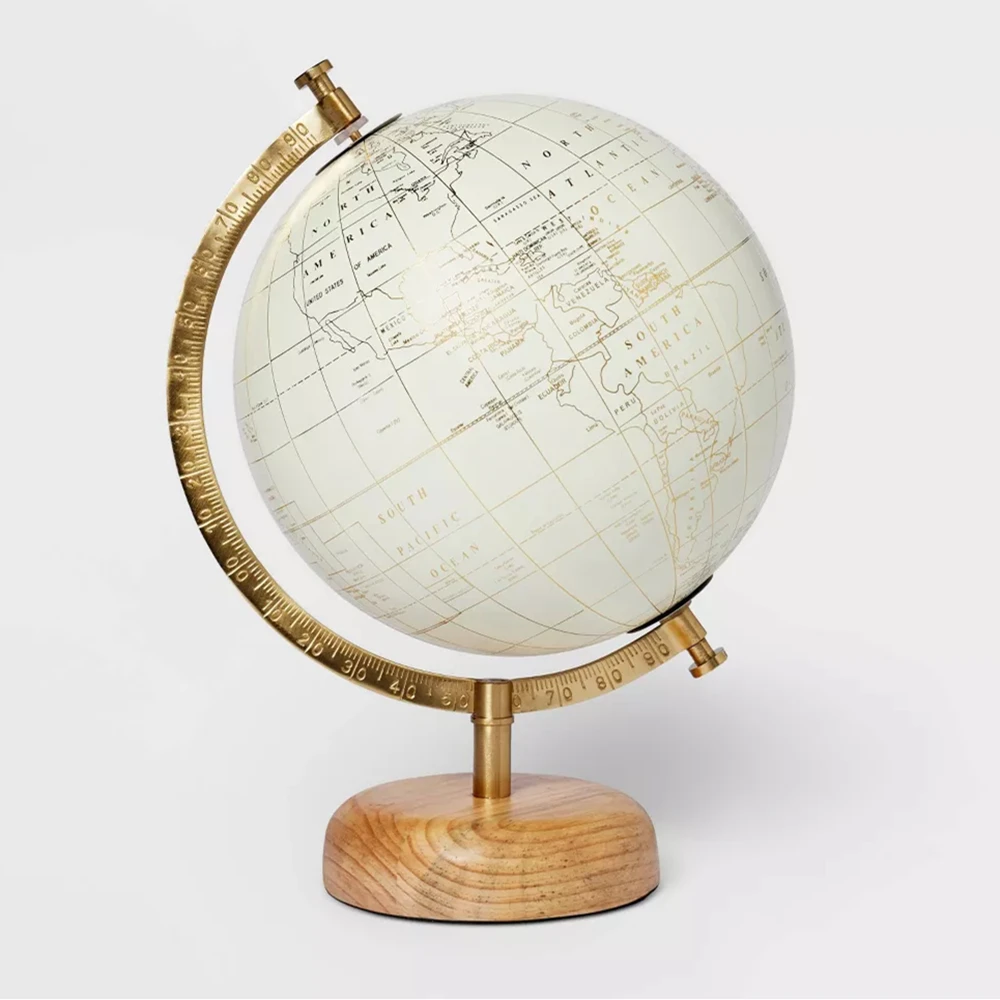 Rotating Antique World Globe with Metal Stand for Adults,Vintage Modern Decorative Earth Globe with Wooden Base for Desk Decor
Rotating Antique World Globe with Metal Stand for Adults,Vintage Modern Decorative Earth Globe with Wooden Base for Desk Decor