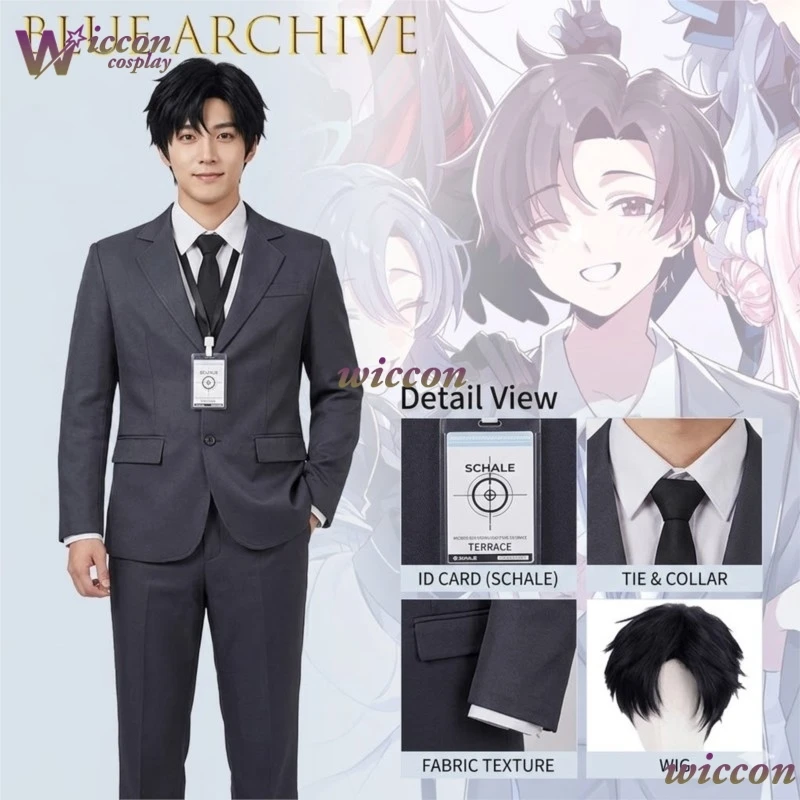Blue Archive Sensei Grey Teacher Suit Cosplay Costume Full Set White Shirt Black Tie Badge Academic Style Halloween Suit
Blue Archive Sensei Grey Teacher Suit Cosplay Costume Full Set White Shirt Black Tie Badge Academic Style Halloween Suit