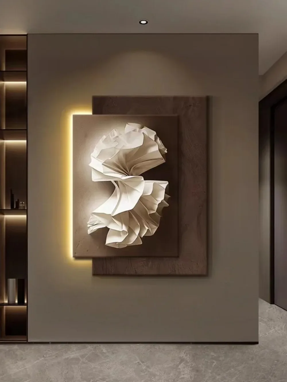 LED light Italian minimalist living room decoration mural light high-end artistic sense 3D sandstone hanging painting
LED light Italian minimalist living room decoration mural light high-end artistic sense 3D sandstone hanging painting